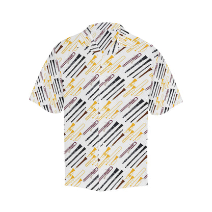 Clarinet Pattern Print Design 01 Men's Hawaiian Shirt