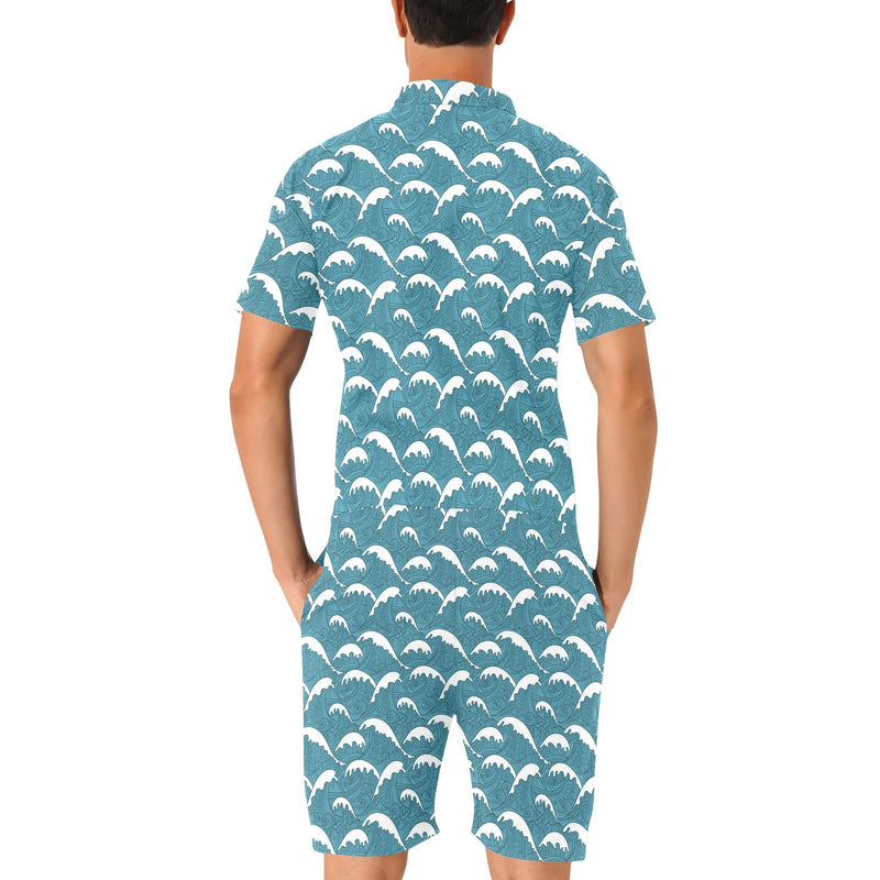 Surf Wave Tribal Design Men's Romper