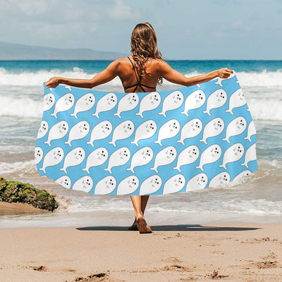 Sea Lion Print Design LKS402 Beach Towel 32" x 71"