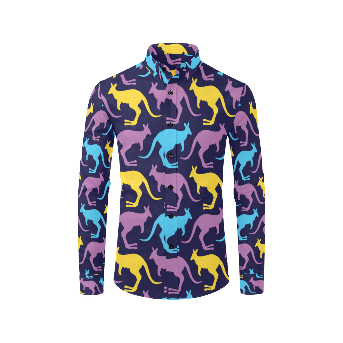 Kangaroos Pattern Print Design 02 Men's Long Sleeve Shirt