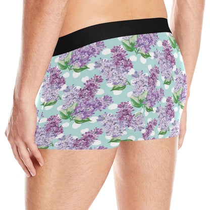 Lilac Pattern Print Design 02 Men's Boxer Briefs