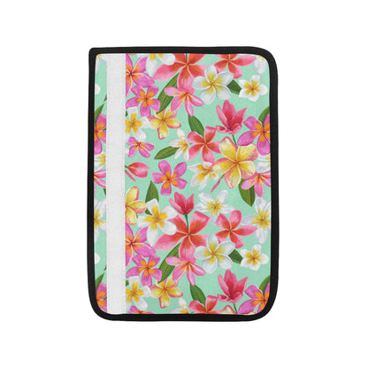 Plumeria Pattern Print Design PM014 Car Seat Belt Cover