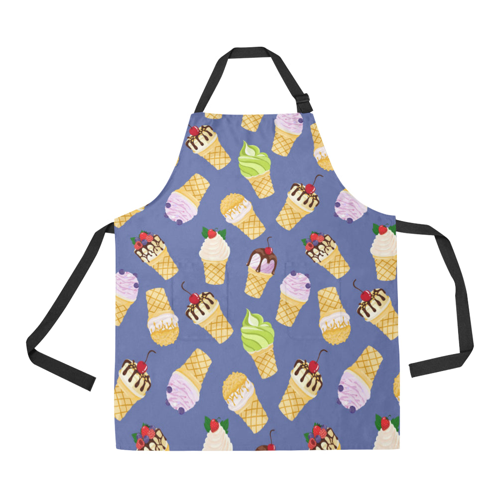 Ice Cream Pattern Print Design IC03 Apron with Pocket