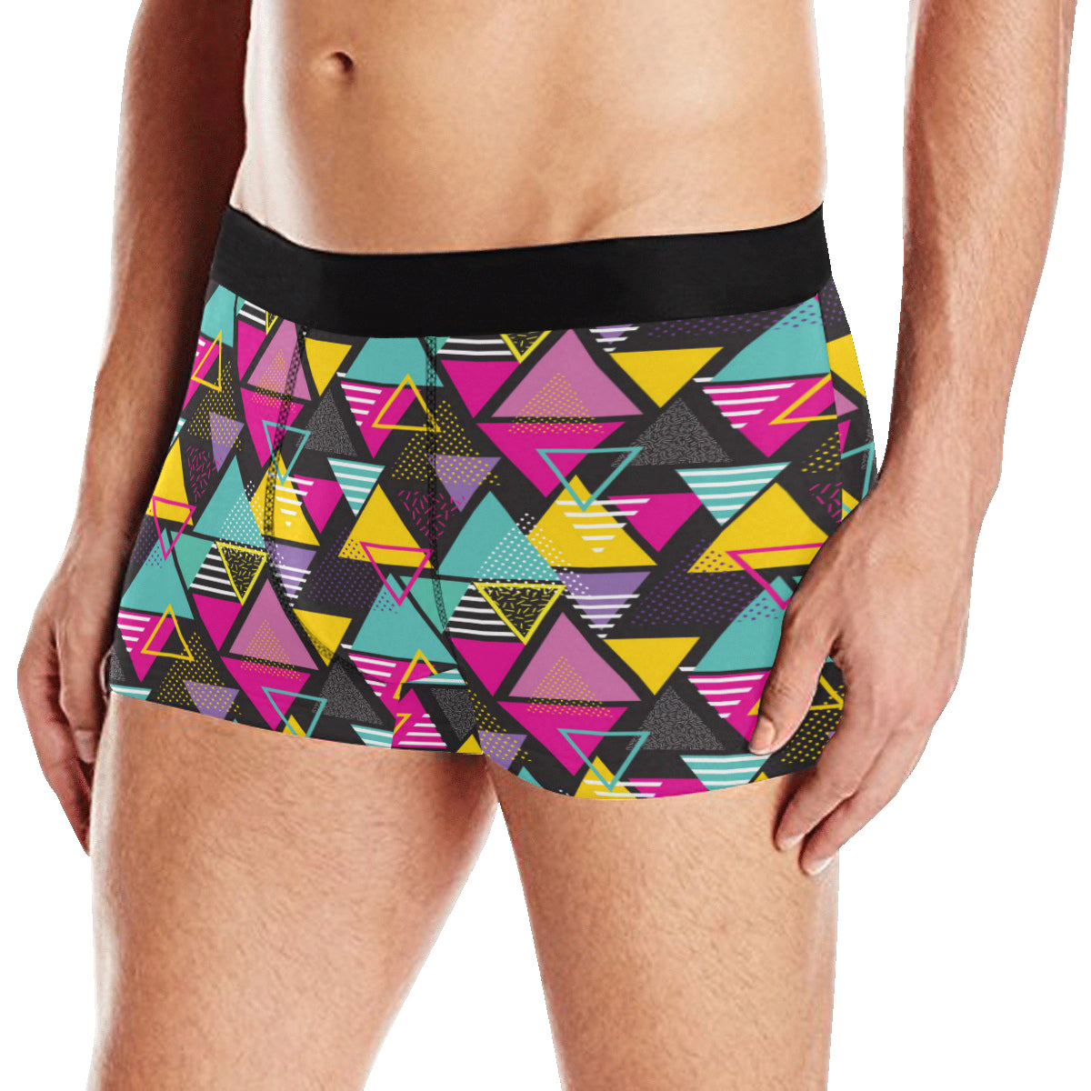 Geometric Colorful Pattern Print Design 02 Men's Boxer Briefs