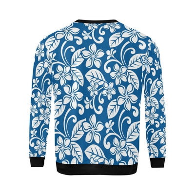 Plumeria Pattern Print Design PM013 Men Long Sleeve Sweatshirt