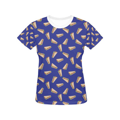 Sandwich Print Design LKS303 Women's  T-shirt