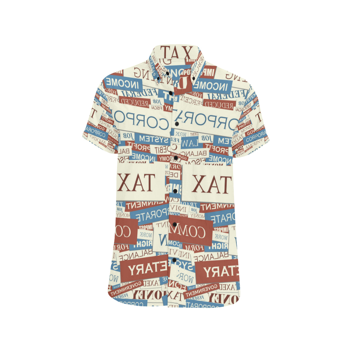 Accounting Financial Pattern Print Design 01 Men's Short Sleeve Button Up Shirt