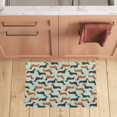 Dachshund Cute Print Pattern Kitchen Mat