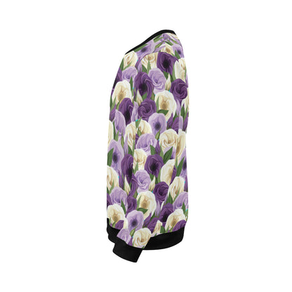 Lisianthus Pattern Print Design LT01 Men Long Sleeve Sweatshirt