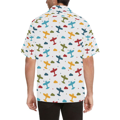 Airplane Pattern Print Design 06 Men's Hawaiian Shirt