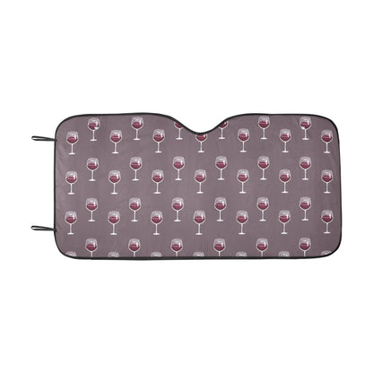 Wine Glass Pattern Print Design LKS305 Car front Windshield Sun Shade