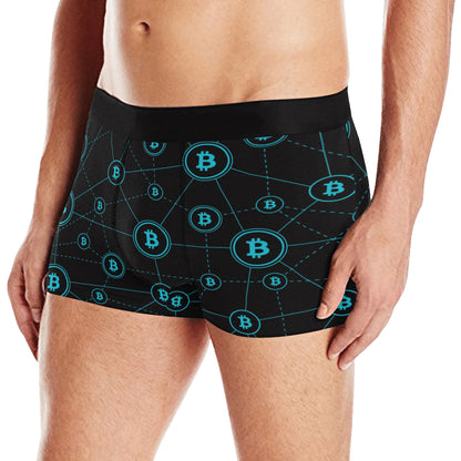 Cryptocurrency Pattern Print Design 01 Men's Boxer Briefs