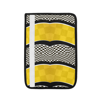 Checkered Pattern Print Design 02 Car Seat Belt Cover