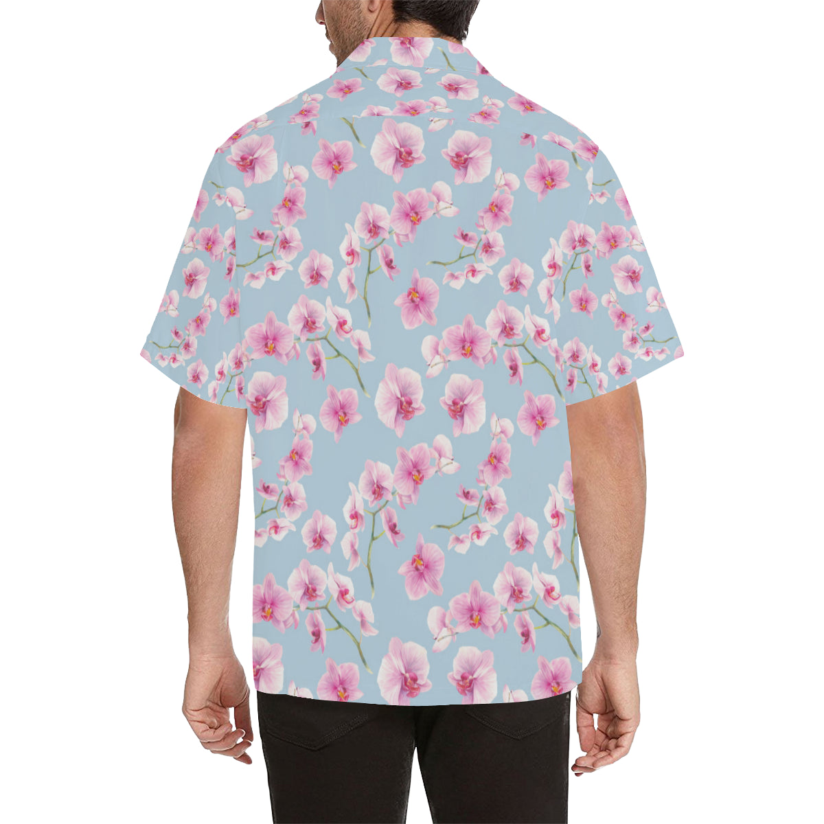 Orchid Pattern Print Design A01 Men's Hawaiian Shirt