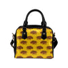 Bison Native Pattern Print Design 01 Shoulder Handbag