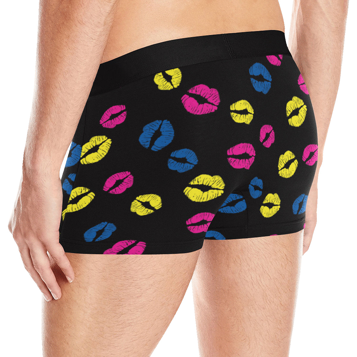 Lip Neon Color Pattern Print Design 01 Men's Boxer Briefs