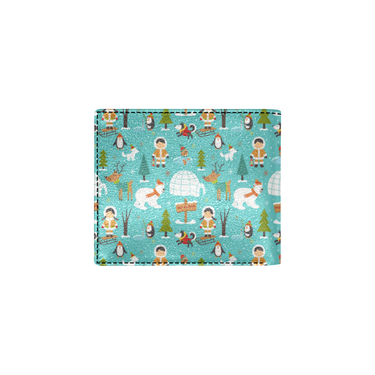 Eskimo Pattern Print Design 01 Men's ID Card Wallet