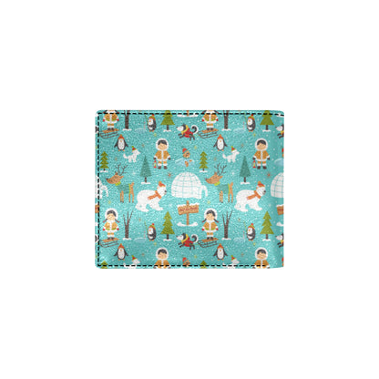 Eskimo Pattern Print Design 01 Men's ID Card Wallet