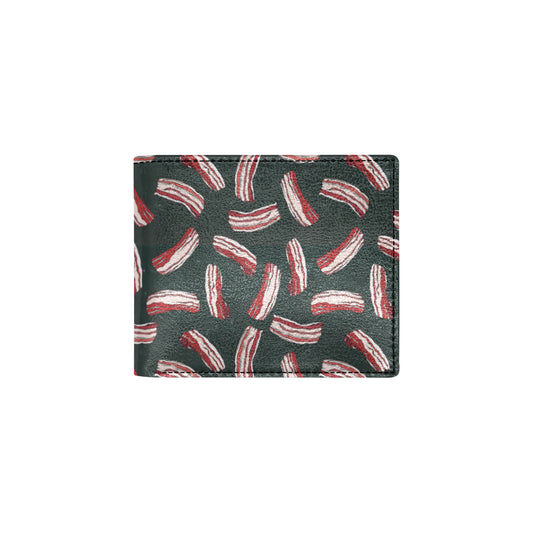 Bacon Pattern Print Design 02 Men's ID Card Wallet