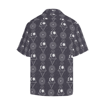 Sun Moon Print Design LKS309 Men's Hawaiian Shirt