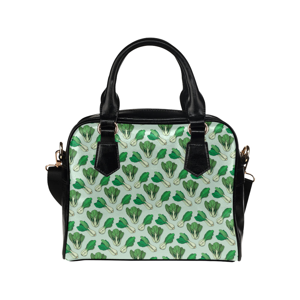 Bok Choy Pattern Print Design 01 Shoulder Handbag