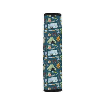 Camping Pattern Print Design 02 Car Seat Belt Cover