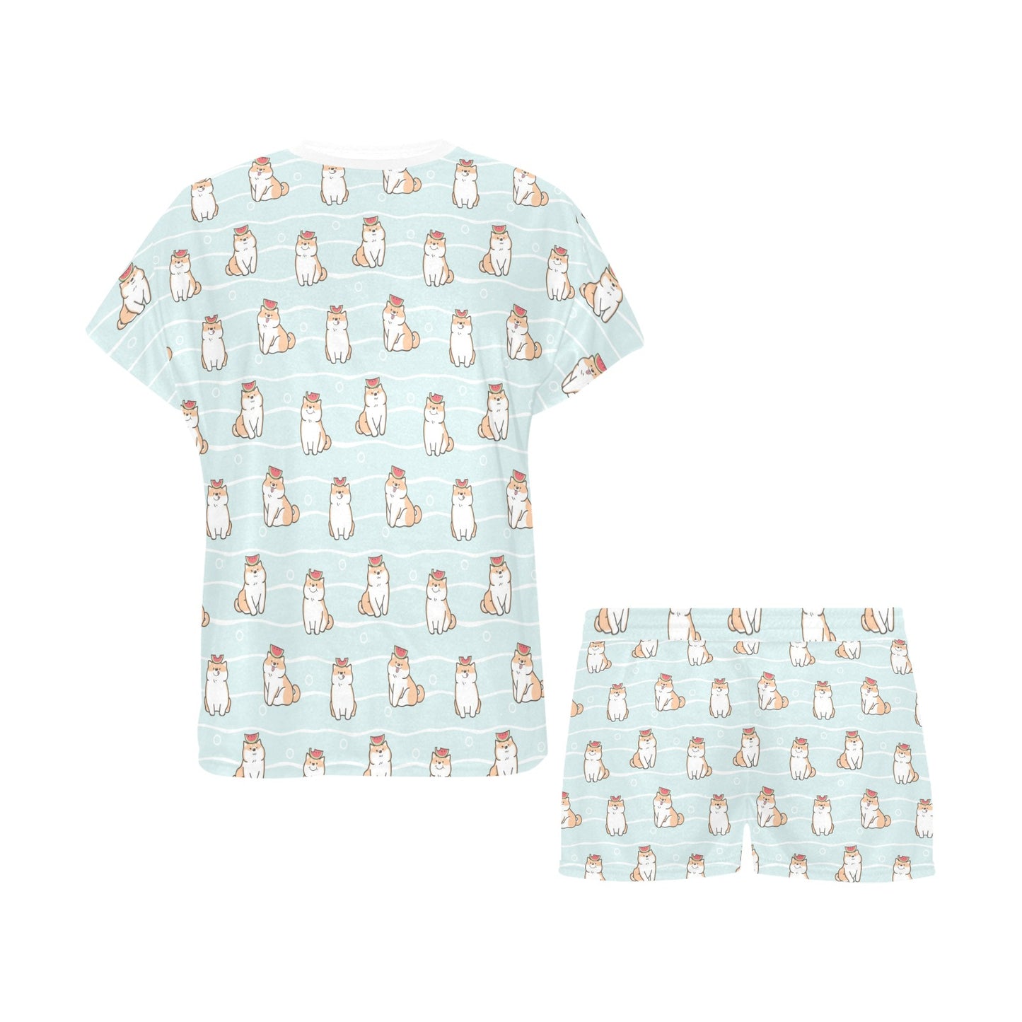 Shiba Inu Print Design LKS3011 Women's Short Pajama Set