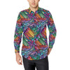 Feather Multicolor Design Print Men's Long Sleeve Shirt