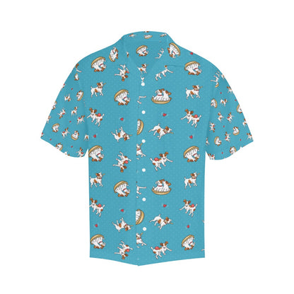 Russell Terriers Playing Print Design LKS305 Men's Hawaiian Shirt
