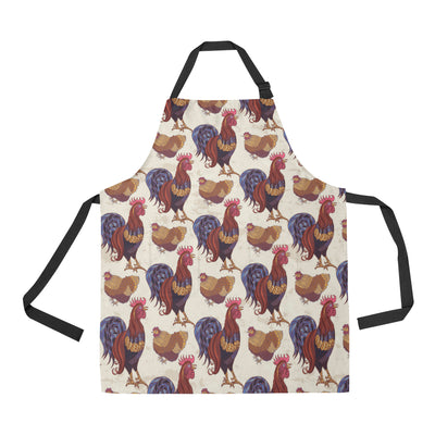 Rooster Pattern Print Design A03 Apron with Pocket