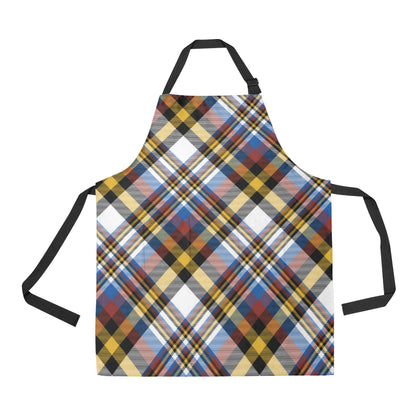 Madras Pattern Print Design 01 Apron with Pocket