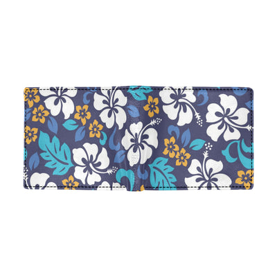 Hibiscus Pattern Print Design HB030 Men's ID Card Wallet