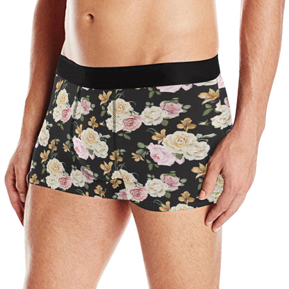 Rose Pattern Print Design A01 Men's Boxer Briefs