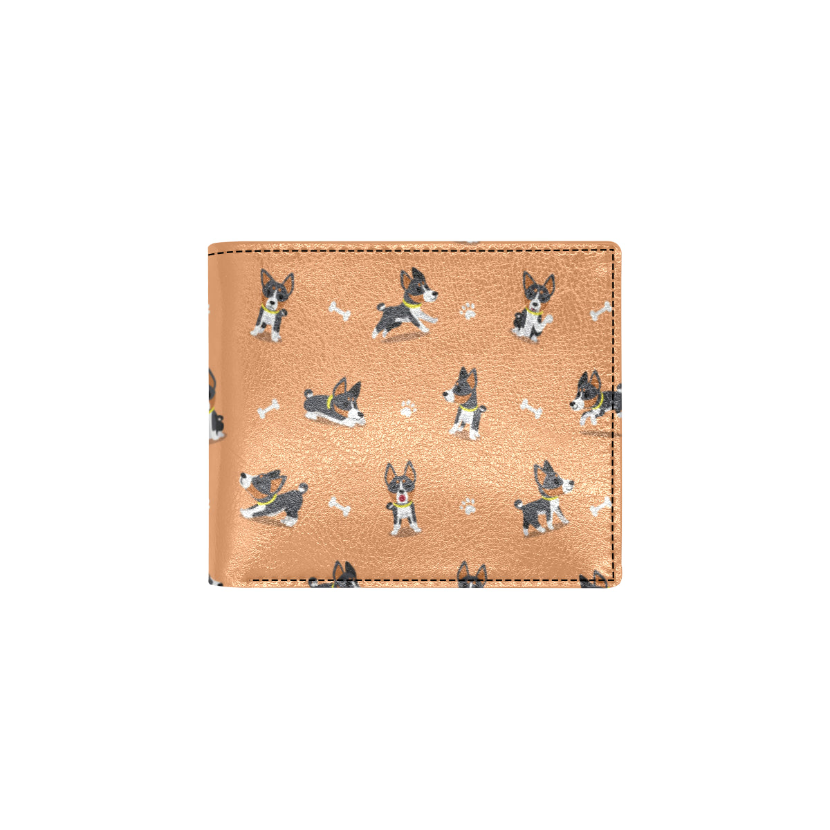 Basenji Pattern Print Design 01 Men's ID Card Wallet