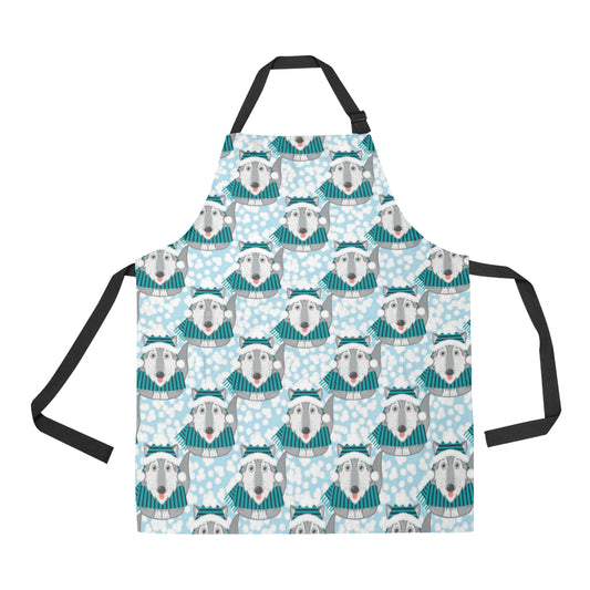 Alaskan Malamute Pattern Print Design 01 Apron with Pocket