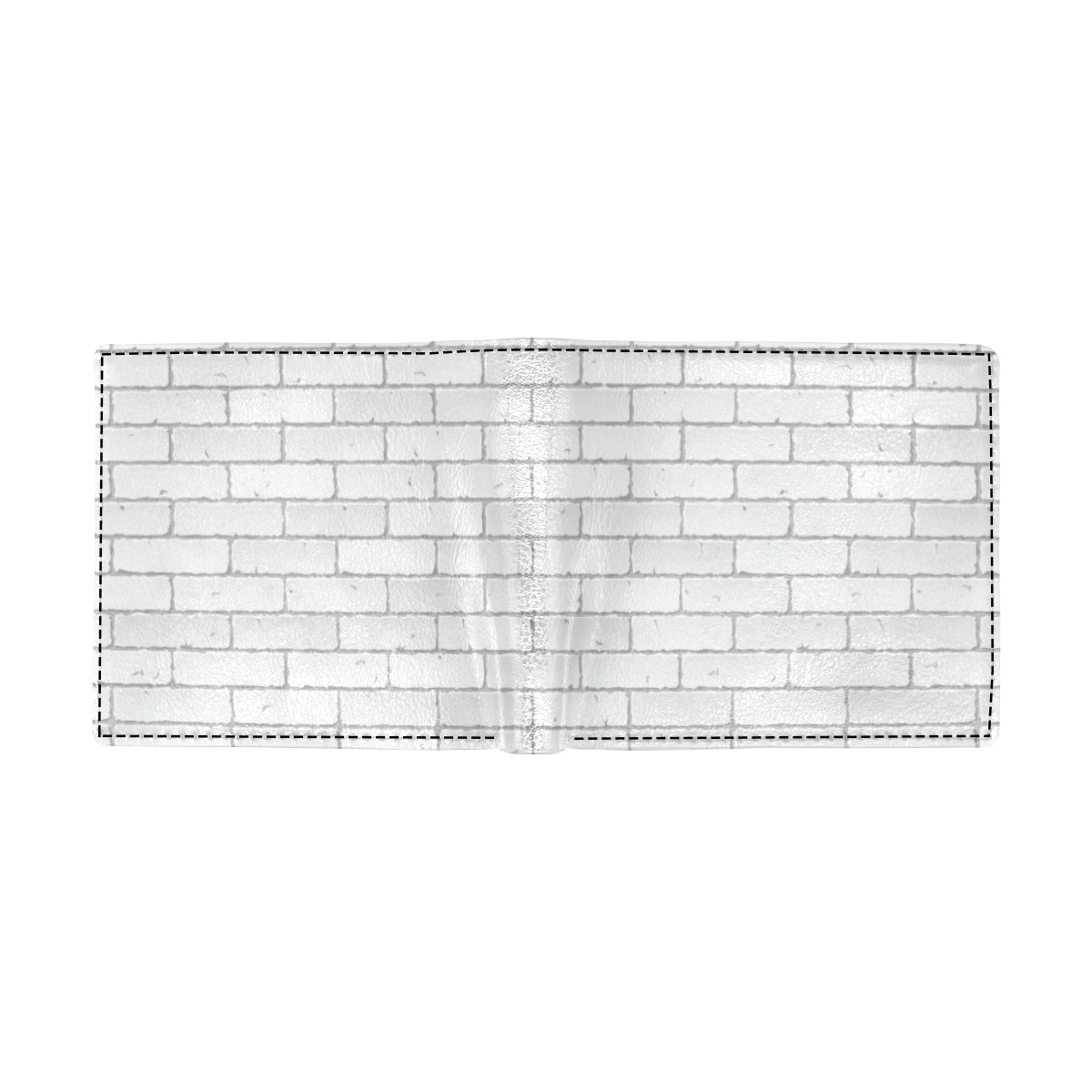 Brick White Pattern Print Design 03 Men's ID Card Wallet