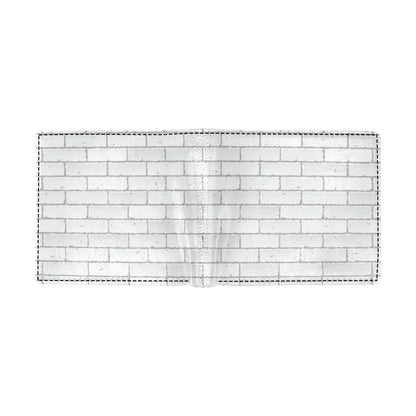 Brick White Pattern Print Design 03 Men's ID Card Wallet