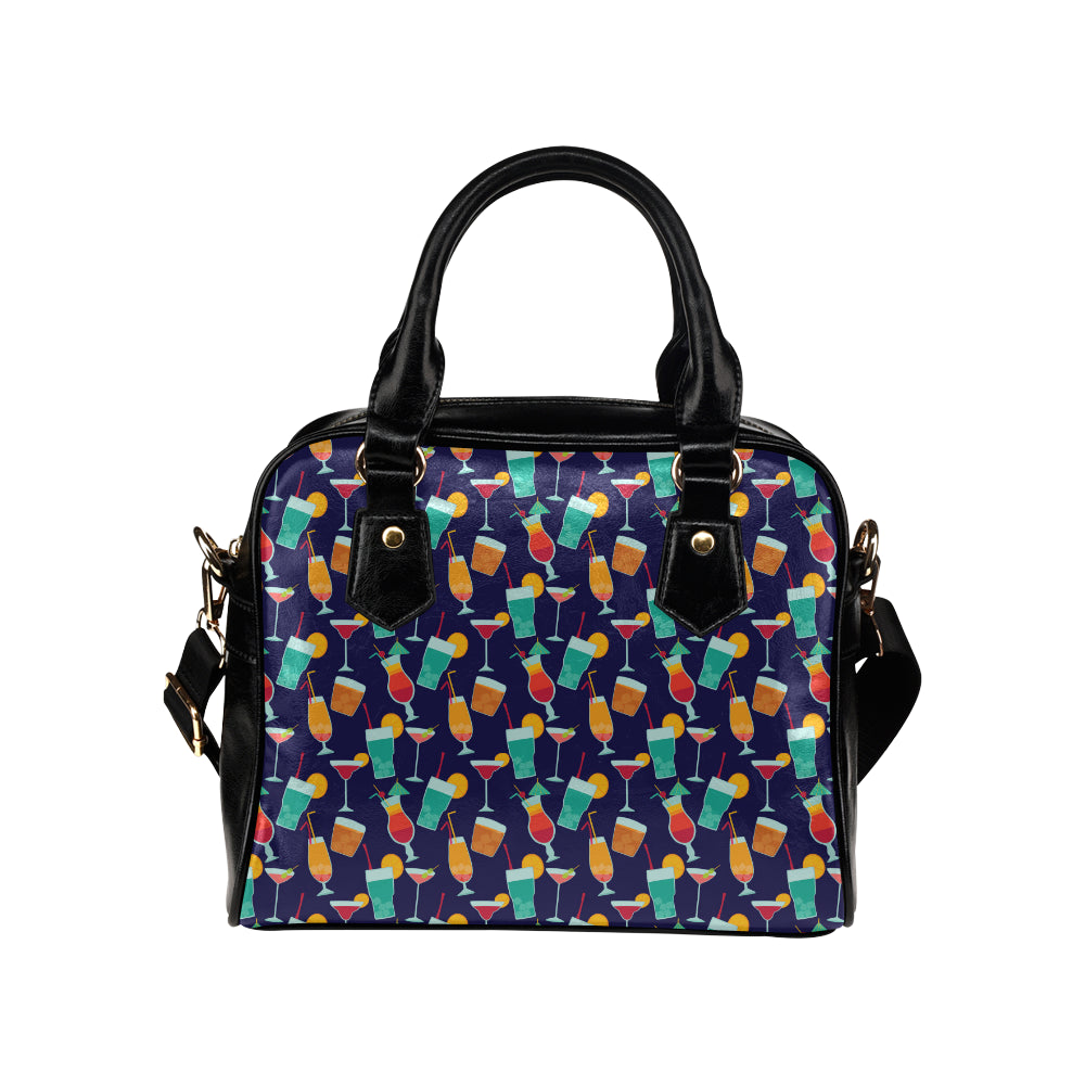 Cocktail Pattern Print Design 06 Shoulder Handbag