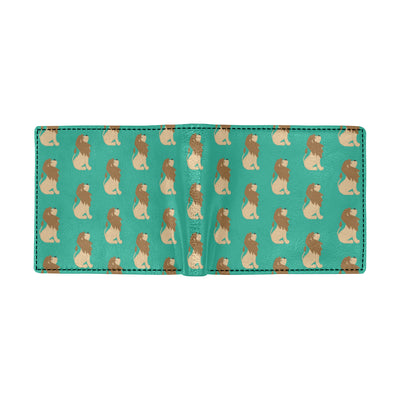 Lion Pattern Print Design 02 Men's ID Card Wallet