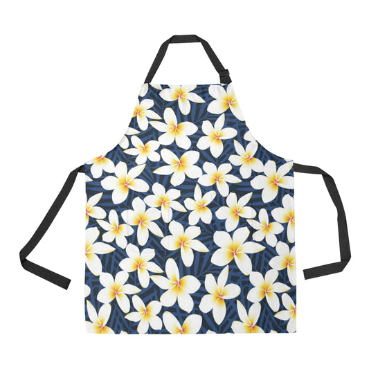 Plumeria Pattern Print Design PM026 Apron with Pocket