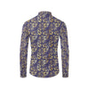 Paisley Blue Yellow Design Print Men's Long Sleeve Shirt