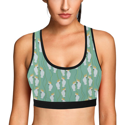 Cockatoo Pattern Print Design 01 Sports Bra