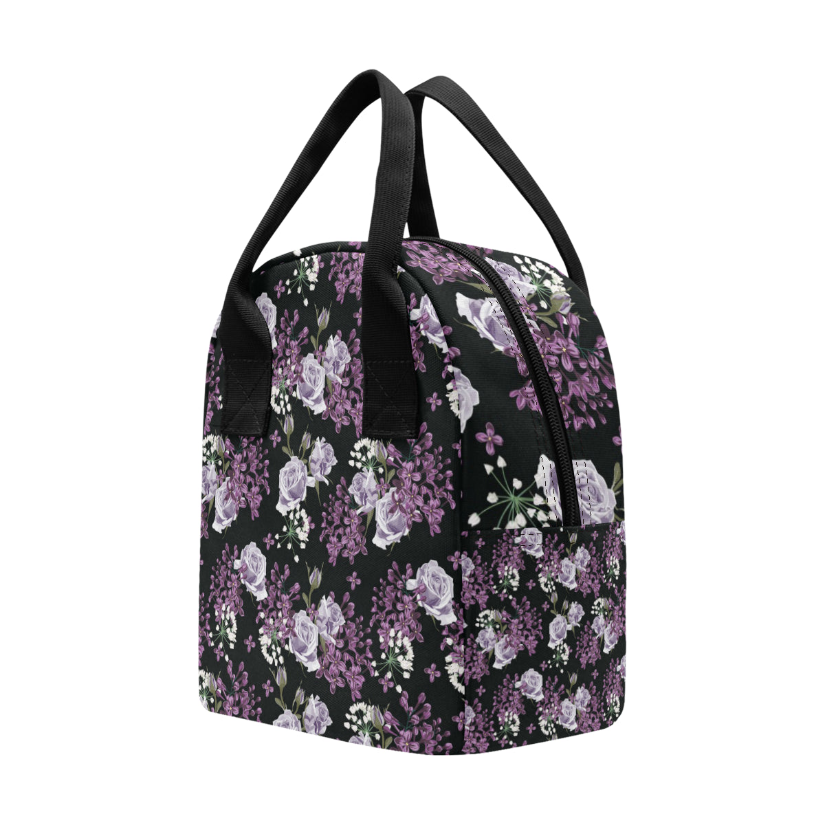 Lilac Pattern Print Design LI04 Insulated Lunch Bag