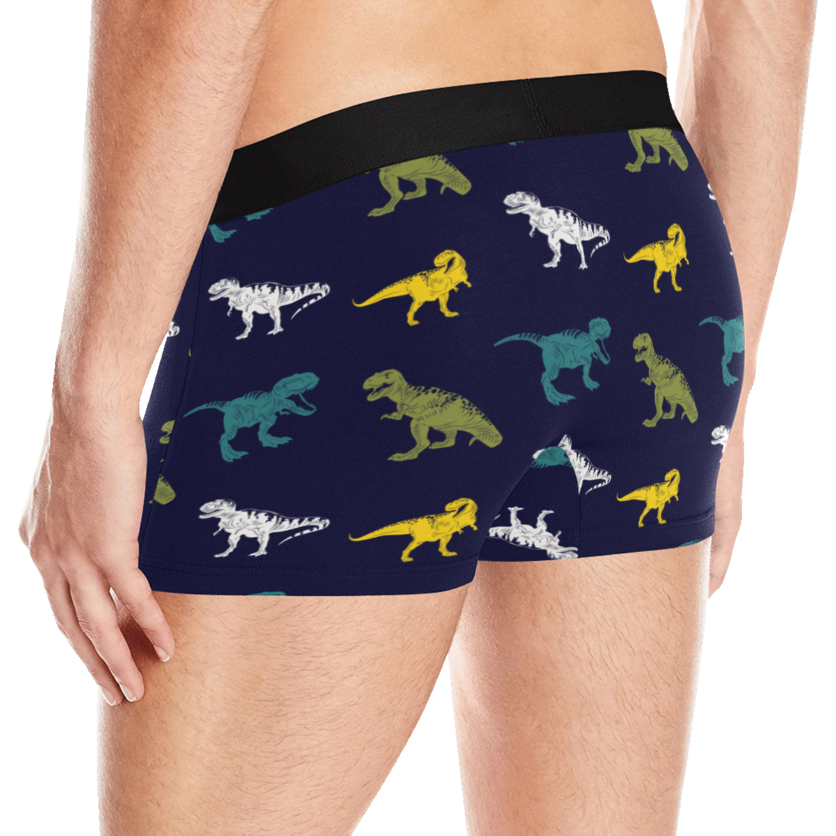 T Rex Pattern Print Design A07 Men's Boxer Briefs