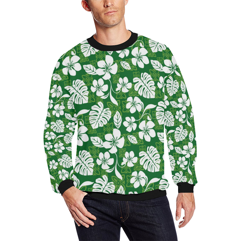 Hawaiian Themed Pattern Print Design H016 Men Long Sleeve Sweatshirt