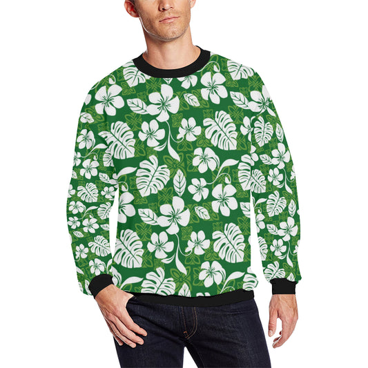 Hawaiian Themed Pattern Print Design H016 Men Long Sleeve Sweatshirt