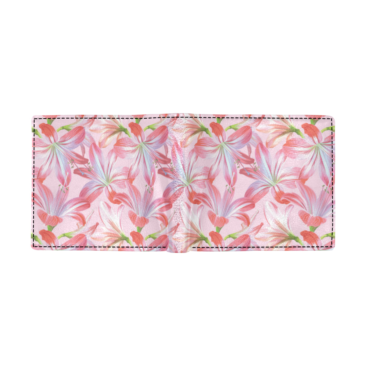 Amaryllis Pattern Print Design 02 Men's ID Card Wallet
