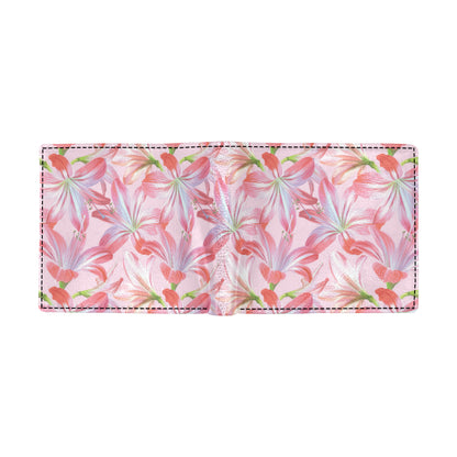 Amaryllis Pattern Print Design 02 Men's ID Card Wallet