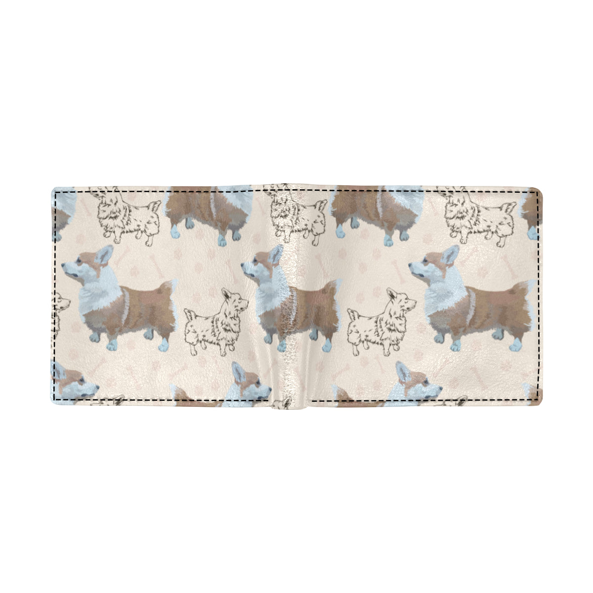Pembroke Welsh Corgis Pattern Print Design A03 Men's ID Card Wallet