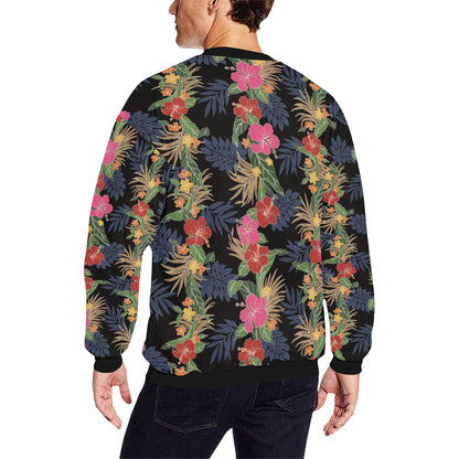 Hawaiian Themed Pattern Print Design H011 Men Long Sleeve Sweatshirt